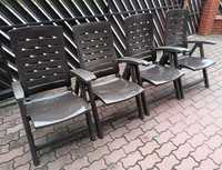 Krzesło ogrodowe PCV + materace - 4 szt.