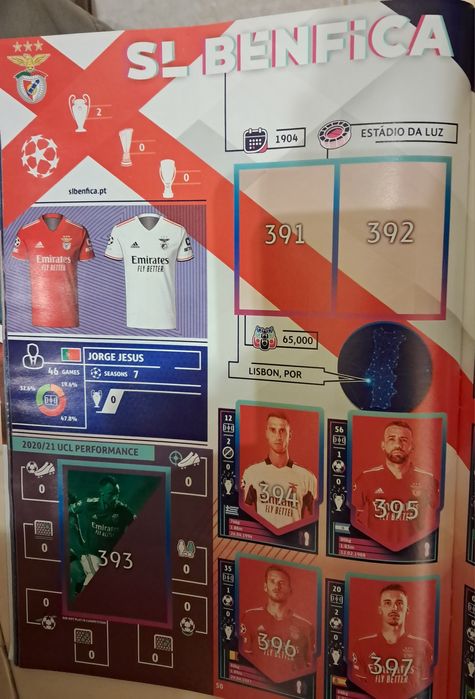 Panini e Topps, Cadernetas de cromos vazias.