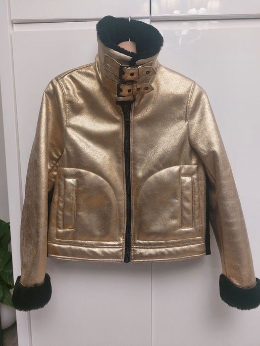 Kurtka pilotka, Divided H&M, złota.