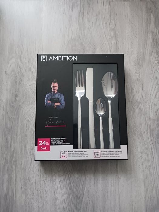Zestaw sztućców Ambition Dark / 24 szt