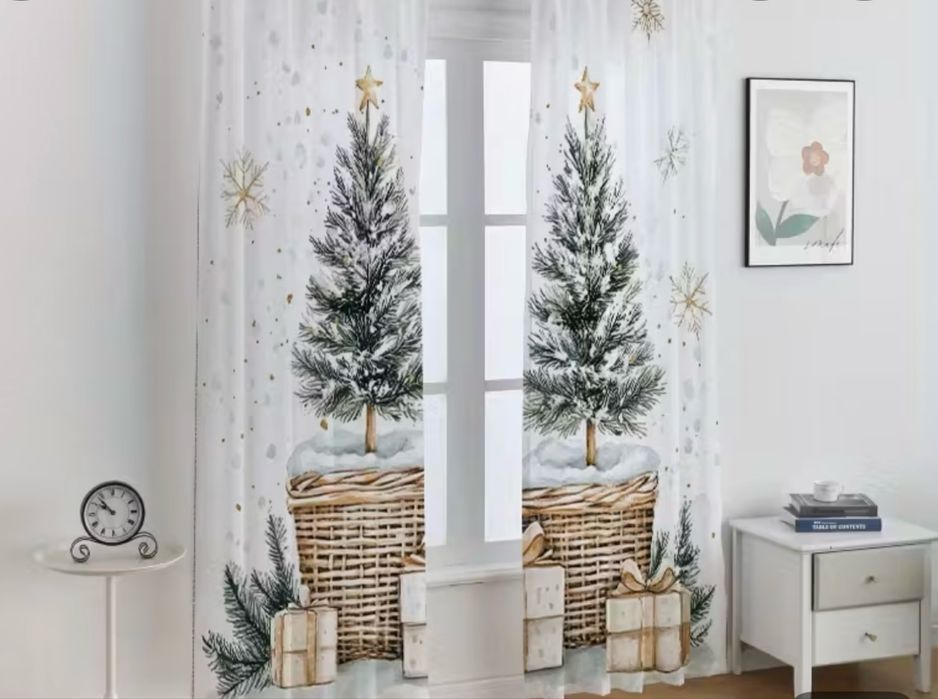 Firany , zaslonki, friranki świąteczne , Boże Narodzenie
