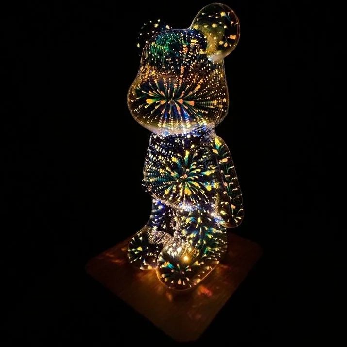 Нічник  Мишка Ведмедик светильник лампа 3D LED BEARBRICK