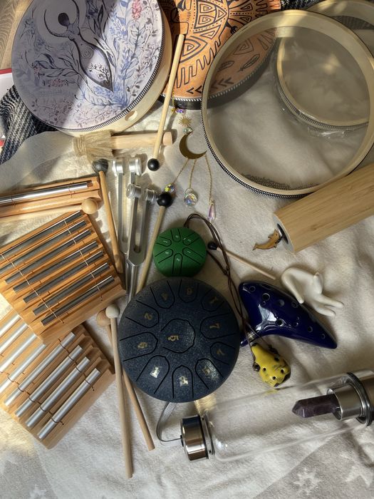 Чакрофон глюкофон камертон, коші, калімба