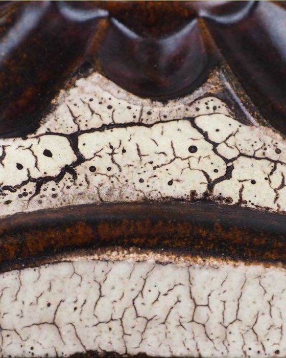 2 kinkiety ceramiczne fat lava | Pan Leuchten mid century modern