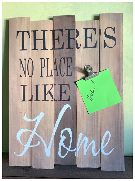 Placa Decorativa Home com Clip