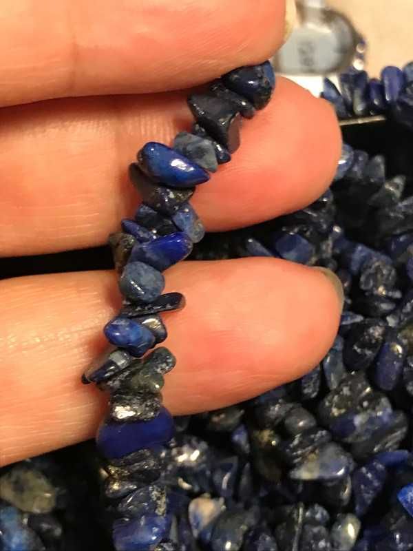 nowy kolmplet emporia naszyjnik pierscionek srebro 925 lapis lazuli