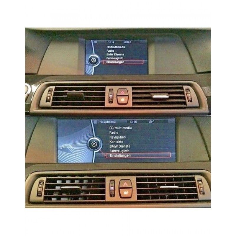 Interface BMW CIC multimédia e câmeras