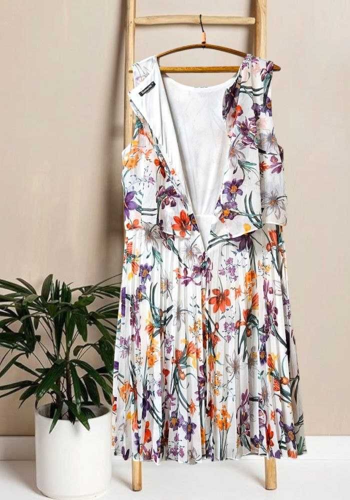 Шифоновое плиссированное летнее платье в цветы Bonmarche