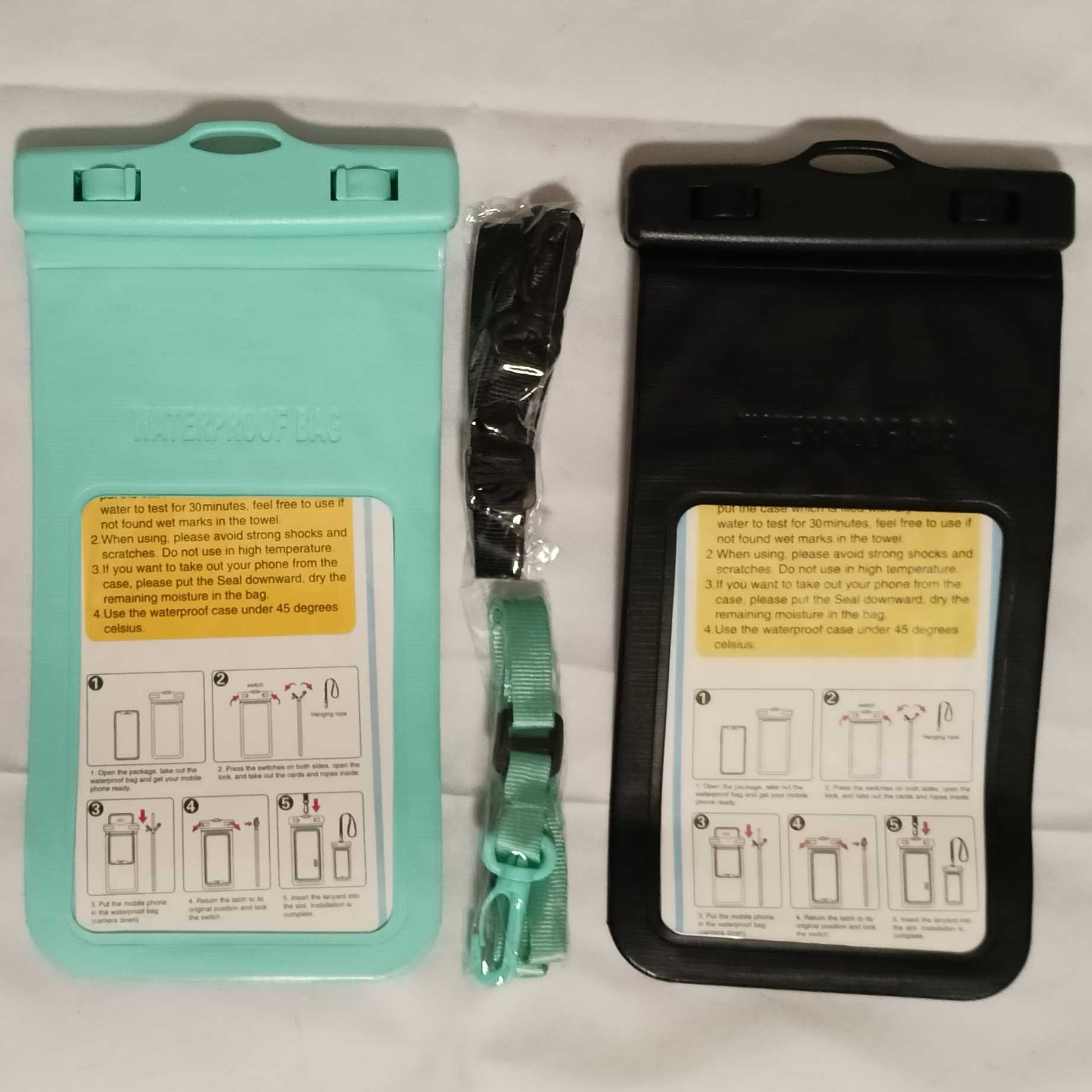 Wodoodporne etui na telefon 7,2" CACOE przezroczyste uniwersalne 2szt