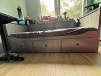 łóżko IKEA HEMNES rozkładane szare