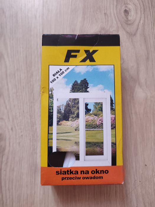 Moskitiera siatka na okno przeciw owadom FX biała 100x100
