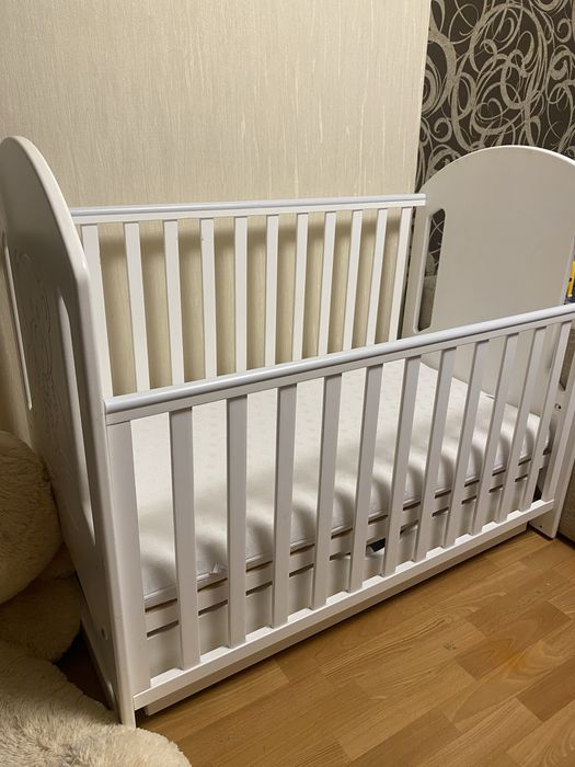 Комплект кроватка, комод, матрас Верес мишка со стразами