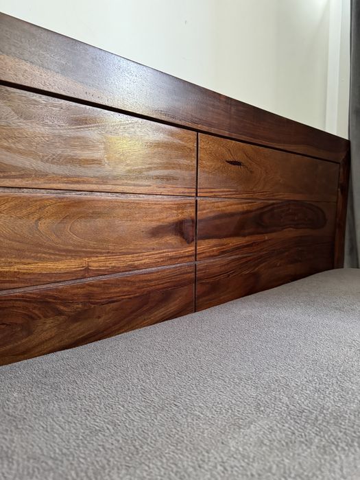 Rama łóżka drewno palisander wyjątkowe indyjskie