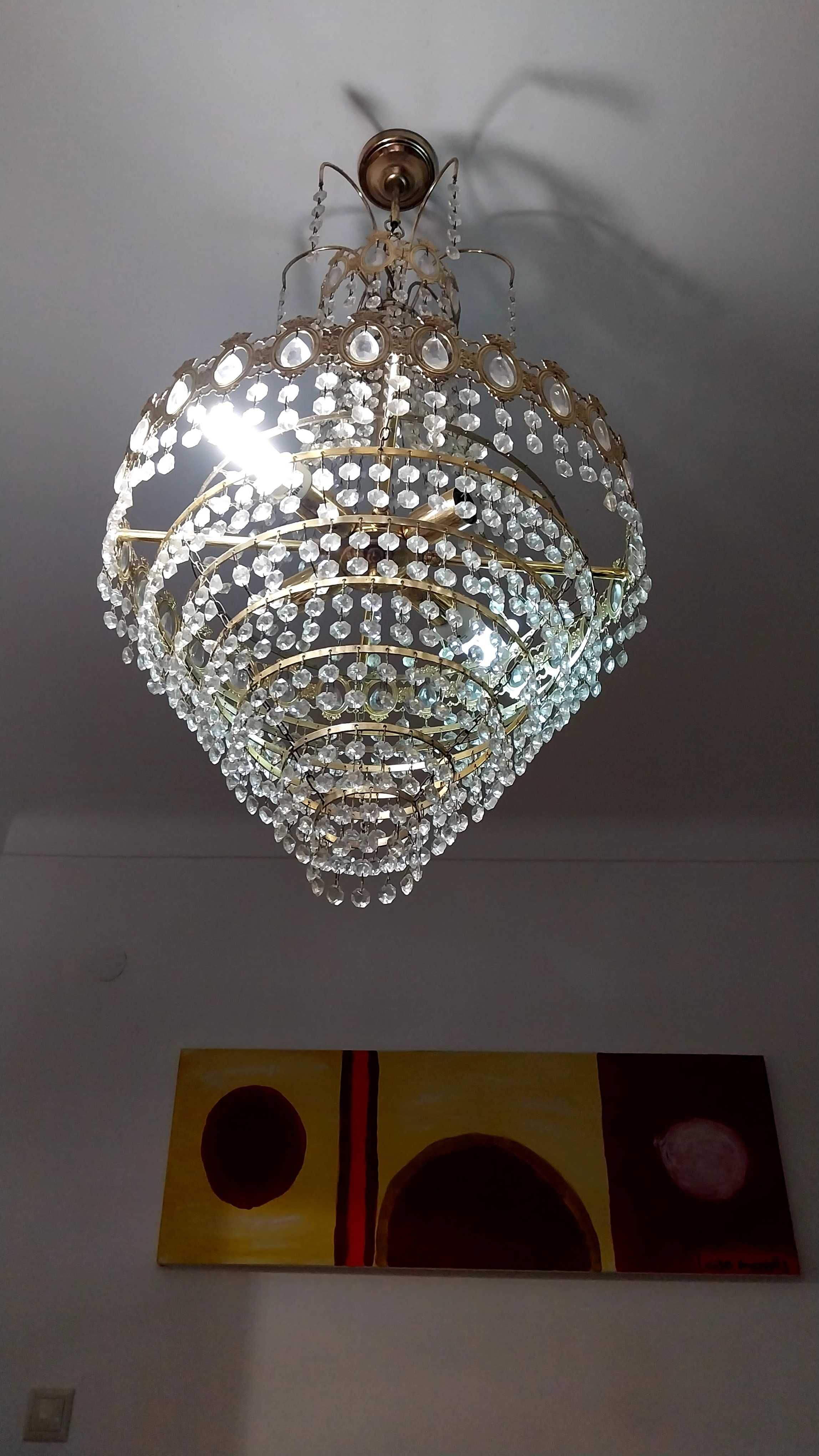 Variados Candeeiros vintage meio cristal