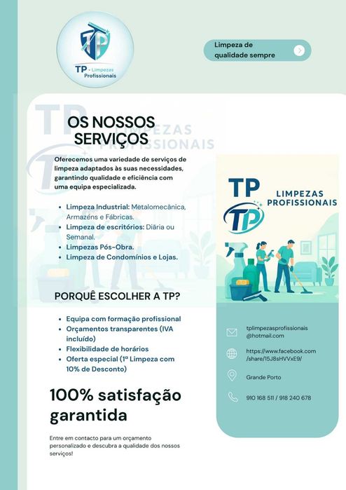 Serviço limpeza ao detalhe