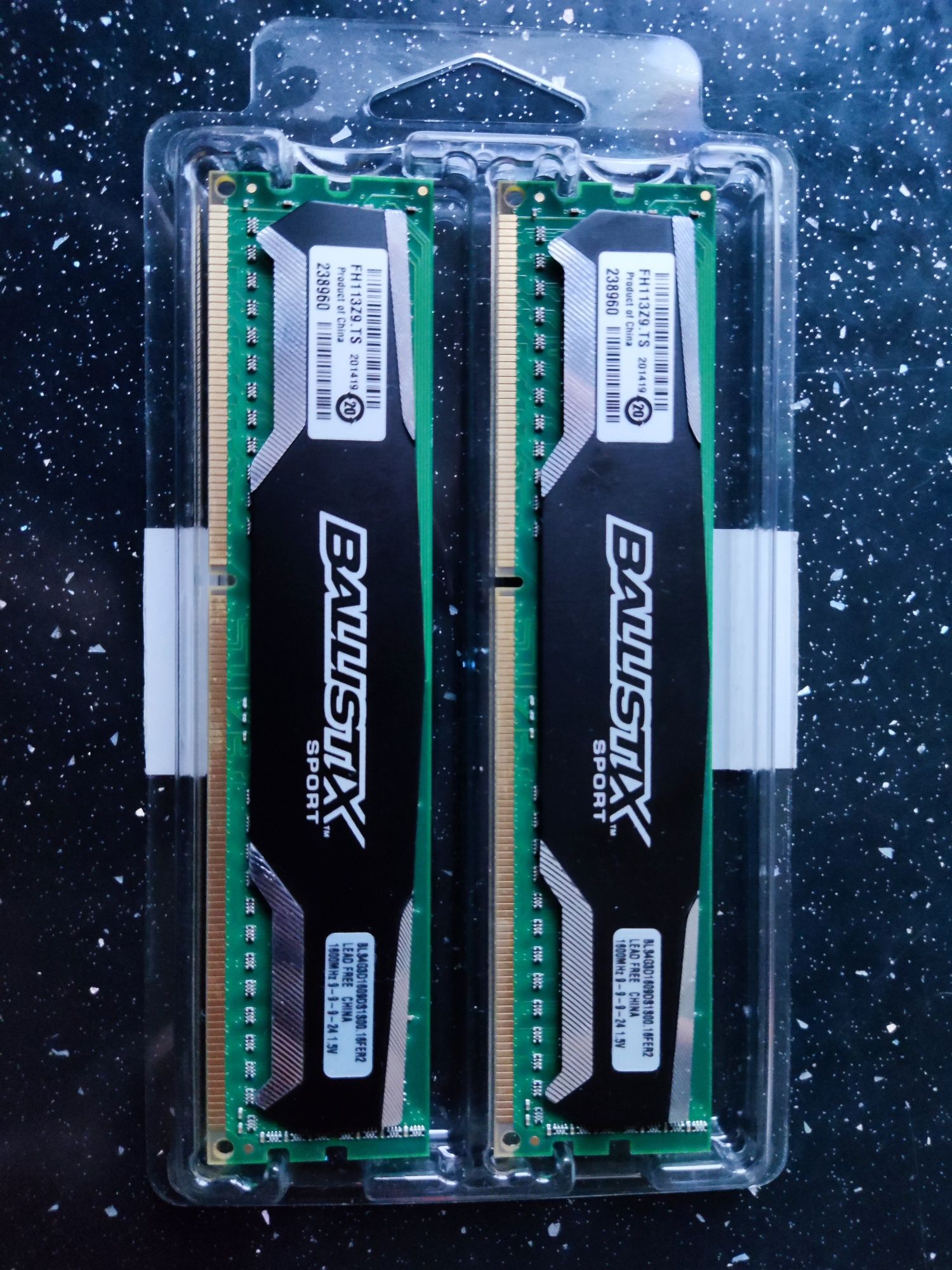 RAM DDR3 crucial ballistix sport 2x4GB 8GB 1600MHz