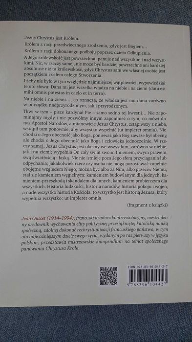 Jean Ousset Aby On królował! O społecznym panowaniu Chrystusa