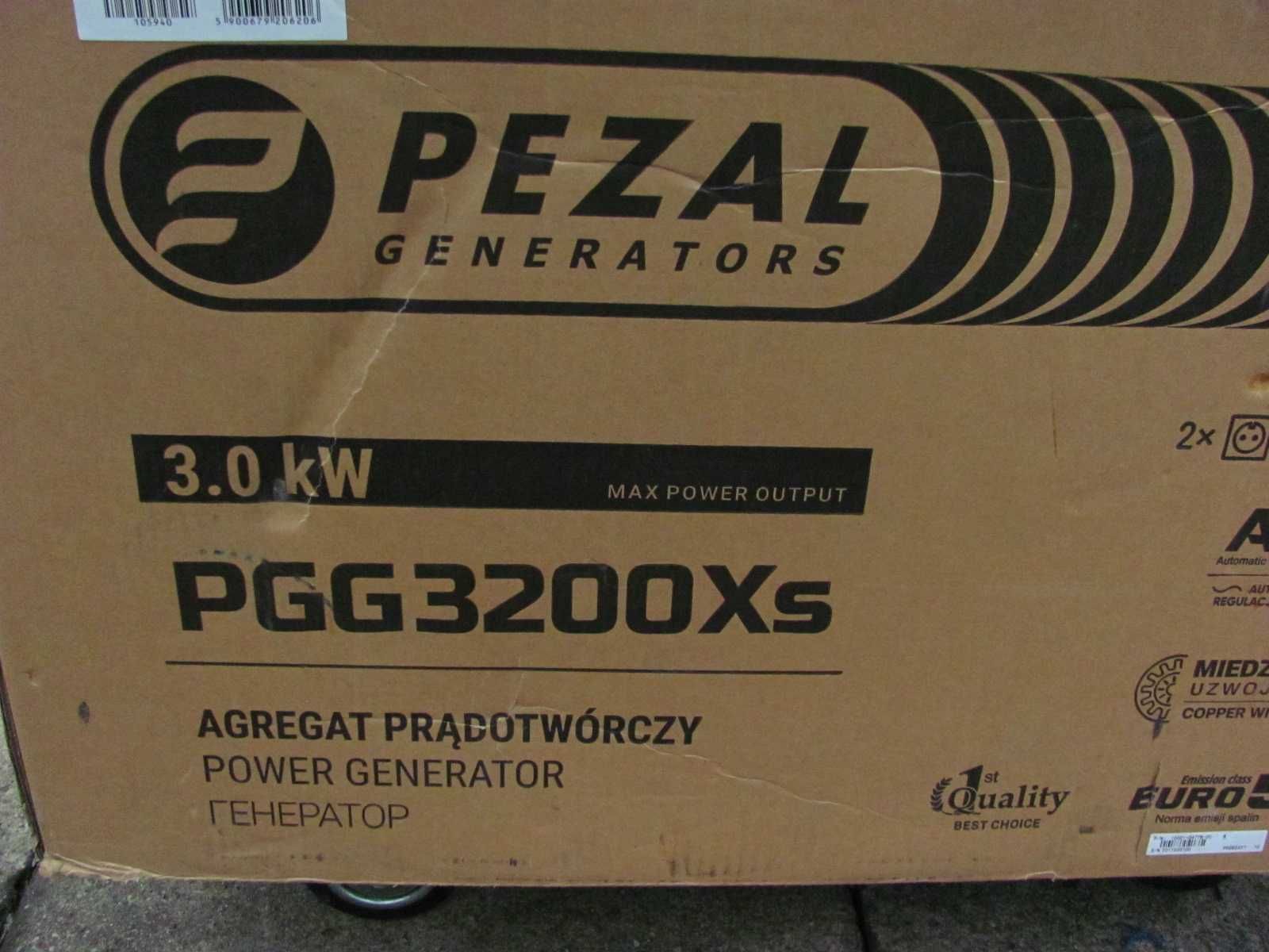 Agregat prądotwórczy Pezal 230V 3KW stabilizacja AVR - nieużywany