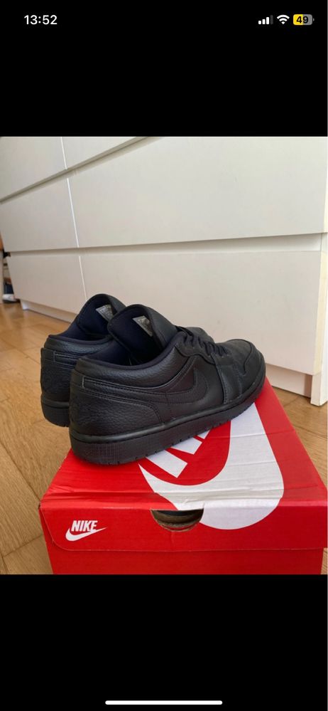air jordan 1 low black 42.5