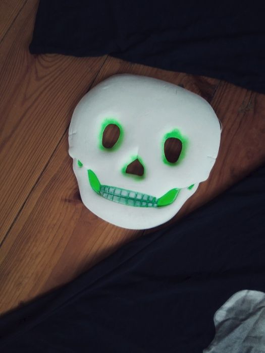 Маскарадный костюм черепа скелета  зомби на Хеллоуин, размер С-М