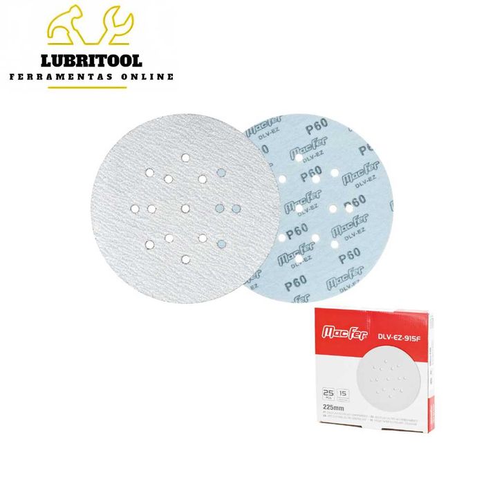 Caixa 25x Discos de Lixa Velcro 225mm 0071.167 | NOVOS