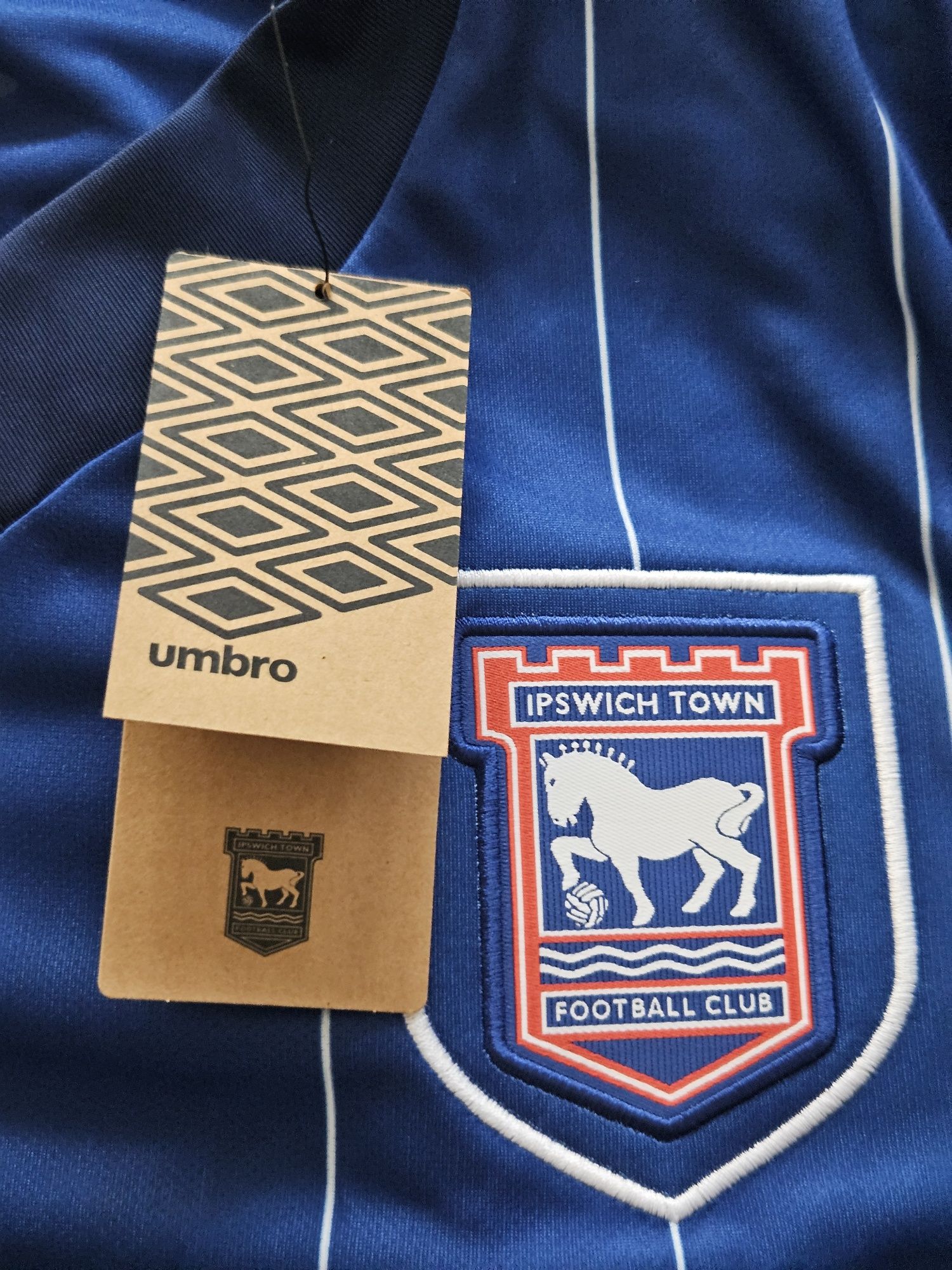 Oryginalna niebieska koszulka piłkarska Ipswich Town (Umbro r.M)