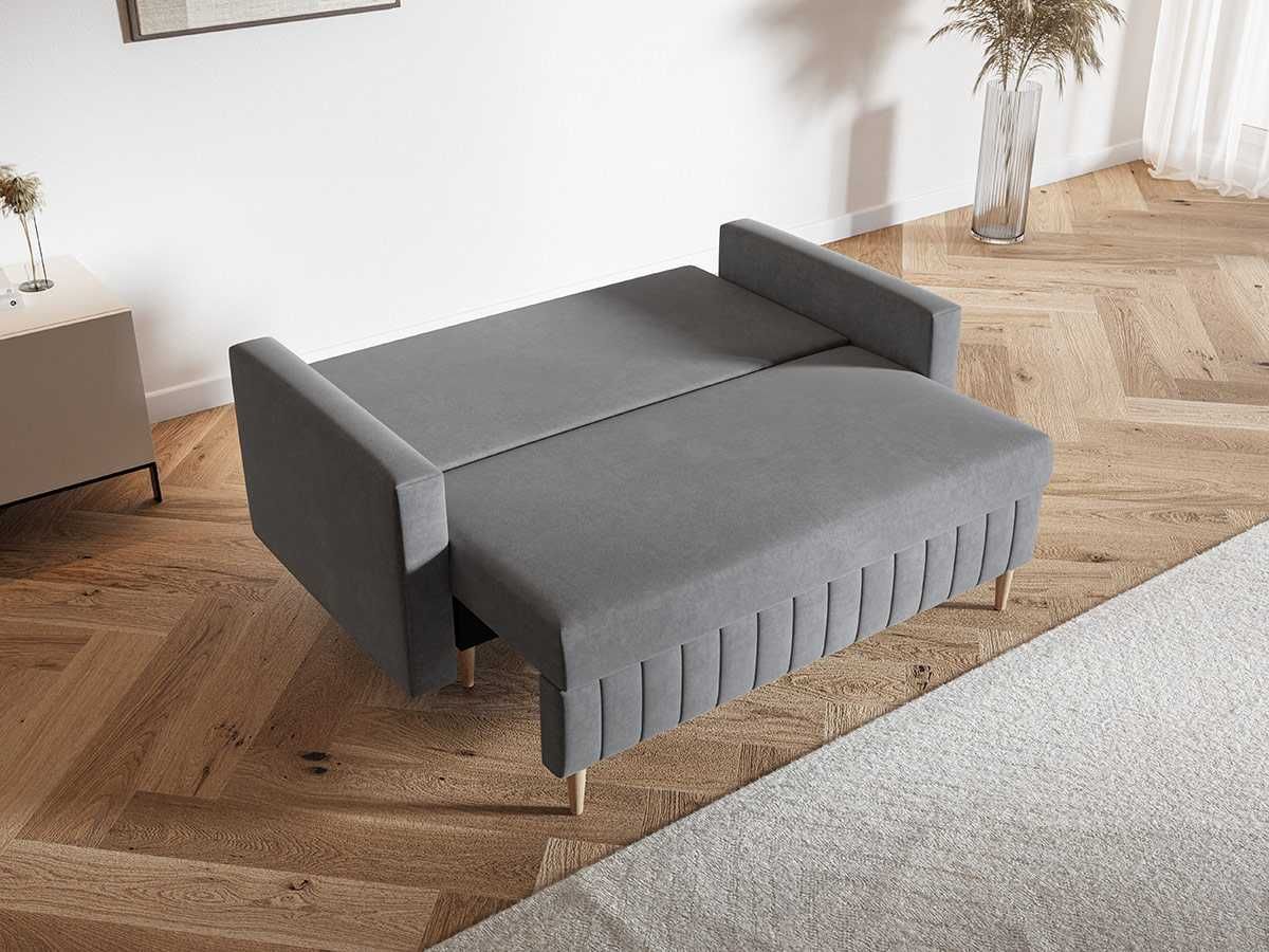 Sofa rozkładana z funkcją spania skandynawska 160 cm Scandi