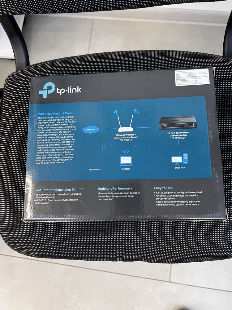 Комутатор мережевий tp-link TL-SF1016D