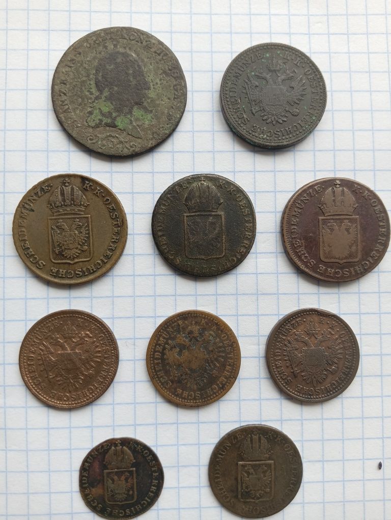 Продам монети Царської росії, Австрії.