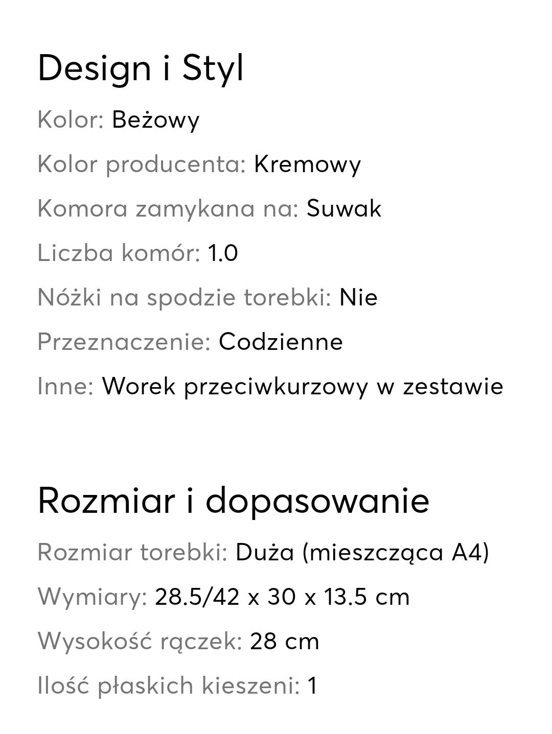 Nobo torebka duża