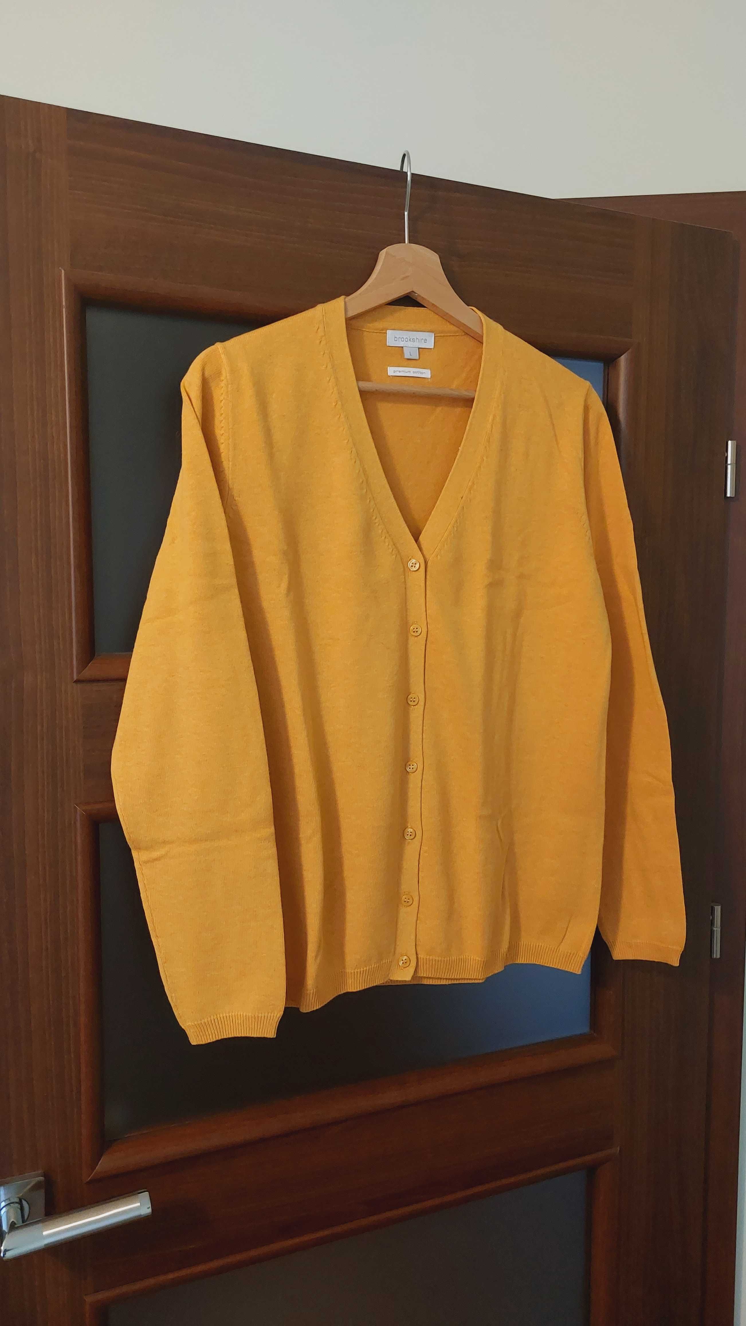 Sweter damski żółty
