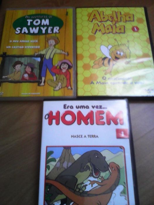 dvds primeiros numeros infantil, sawyer, maia e era uma vez