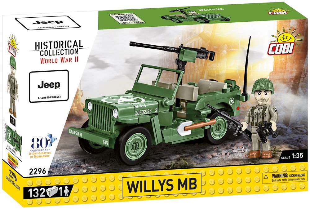 Klocki Cobi 2296 Pojazd Jeep Willys Mb  Hc Ww2 132 El.