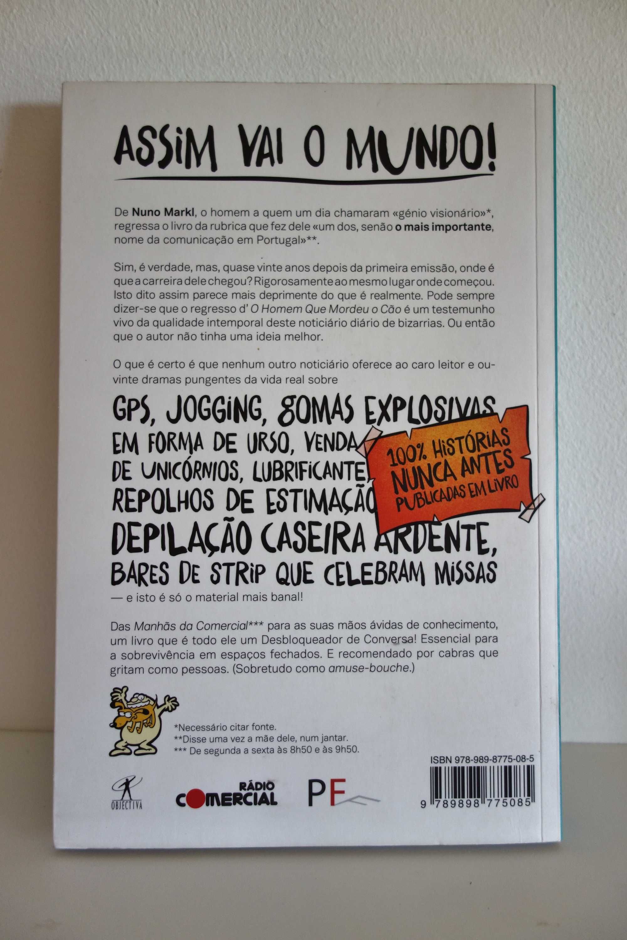 Livro d'O Homem Que Mordeu O Cão de Nuno Markl *Envio gratuito