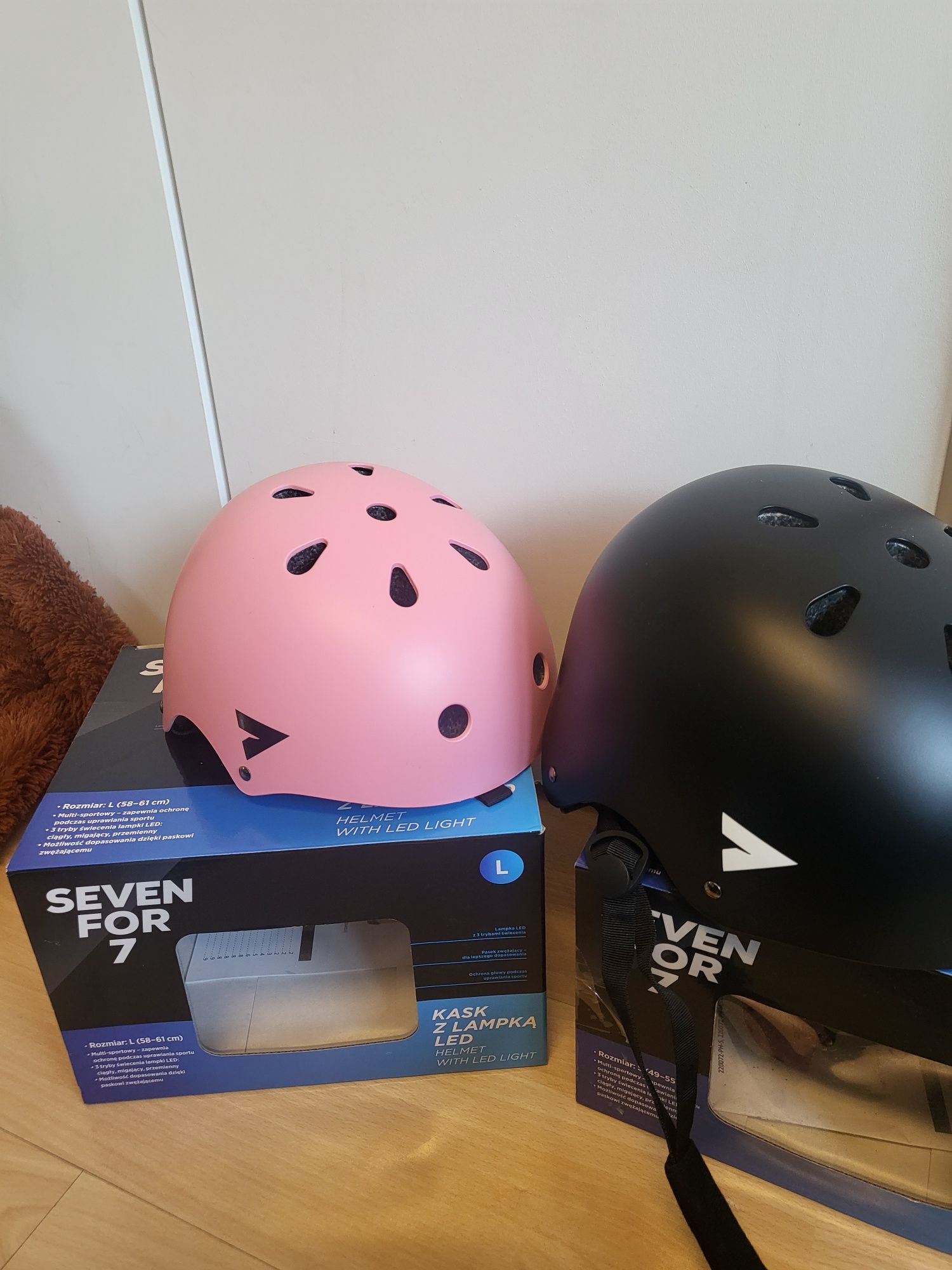 Seven for 7 kask rowerowy różowy czarny dla rodziny