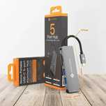 Адаптер, NOVOO Портів 5 В 1 USB C HUB хаб 4k роздільні здатності.