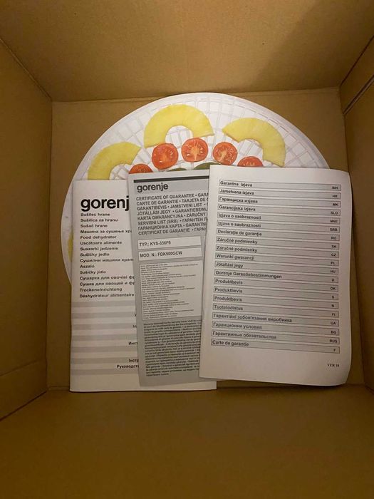 Сушарка для овочів і фруктів GORENJE FDK500GCW