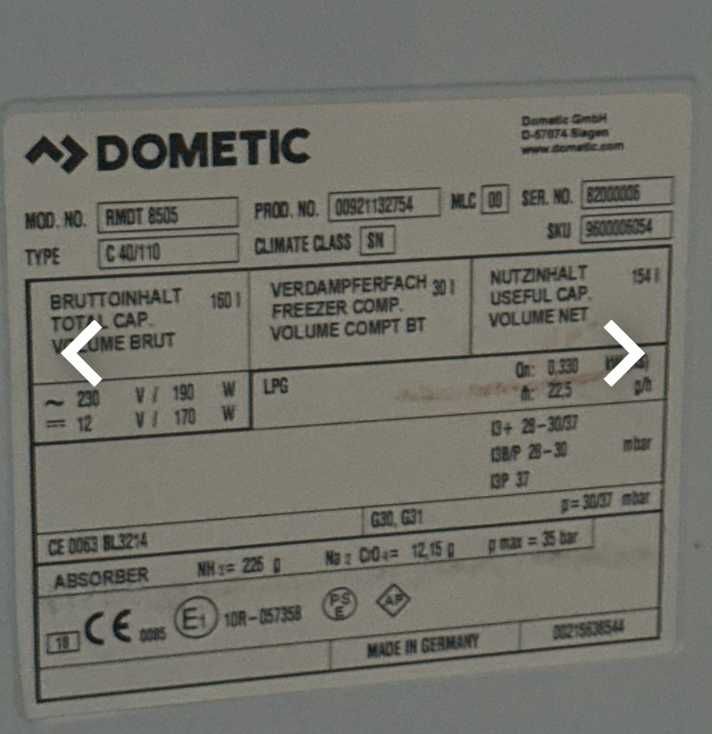 Lodówka absorpcyjna dometic
