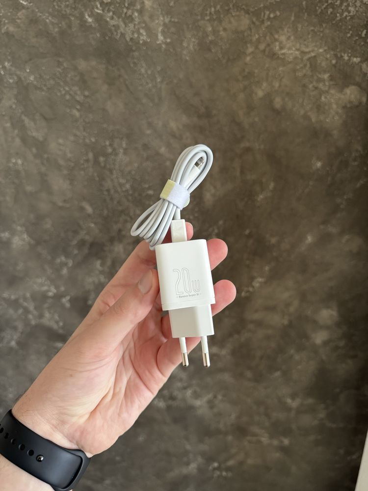 Комплект зарядний пристрій Baseus Super Silicone PD Charger 20W