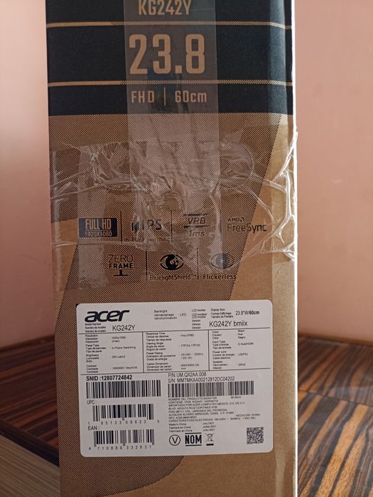 Монітор Acer Nitro KG242Y (23,8″, IPS, 60 Hz, 1 ms, динам)