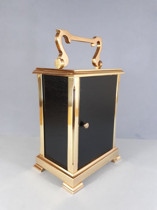 Zegar kominkowy kareciak mosiężny