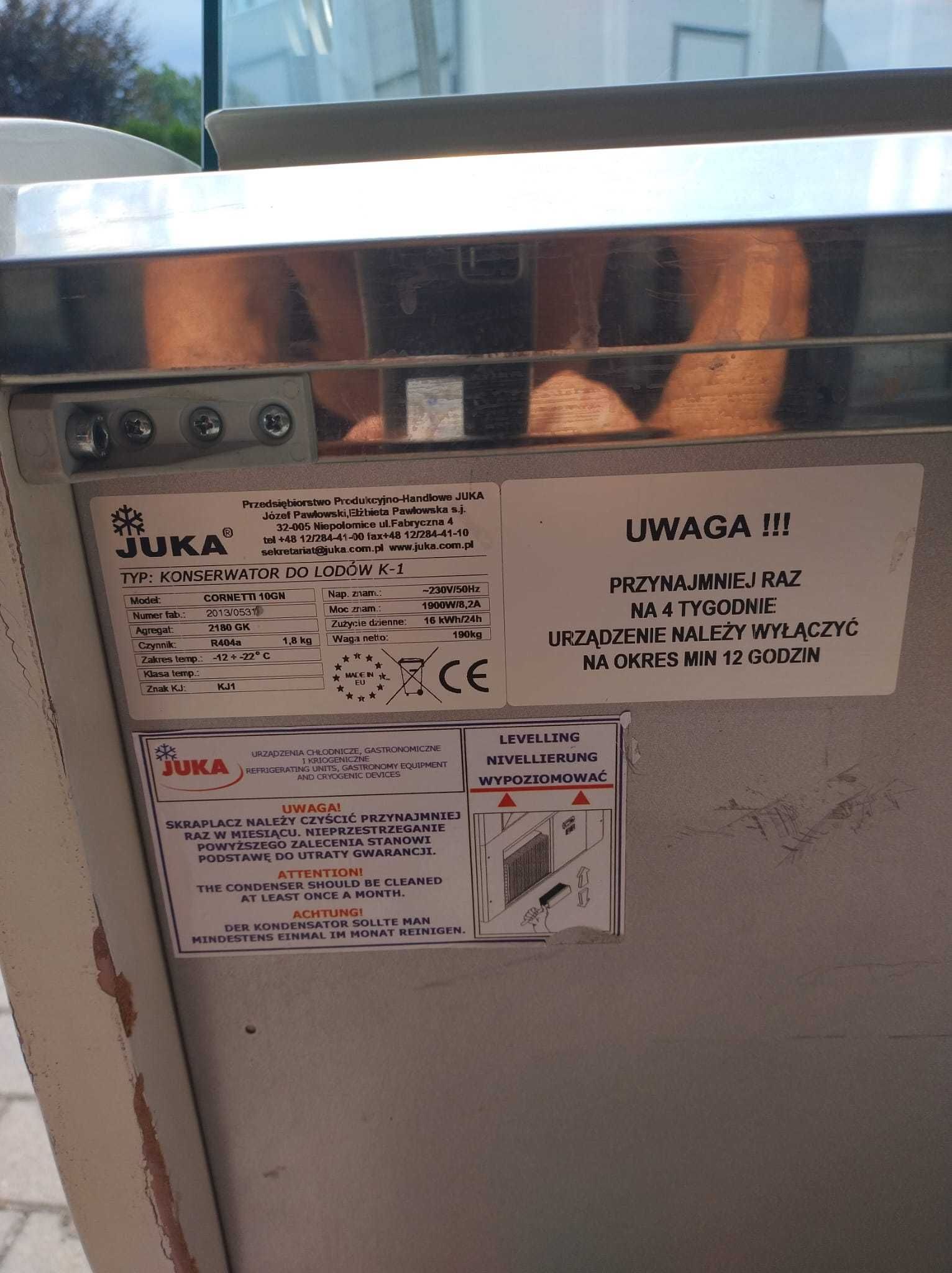 Konserwator/witryna do lodów Cornetti na 10 kuwet