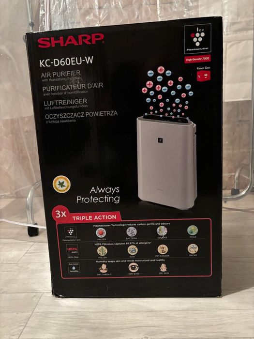 Oczyszczacz powietrza SHARP KC-D60EU-W.