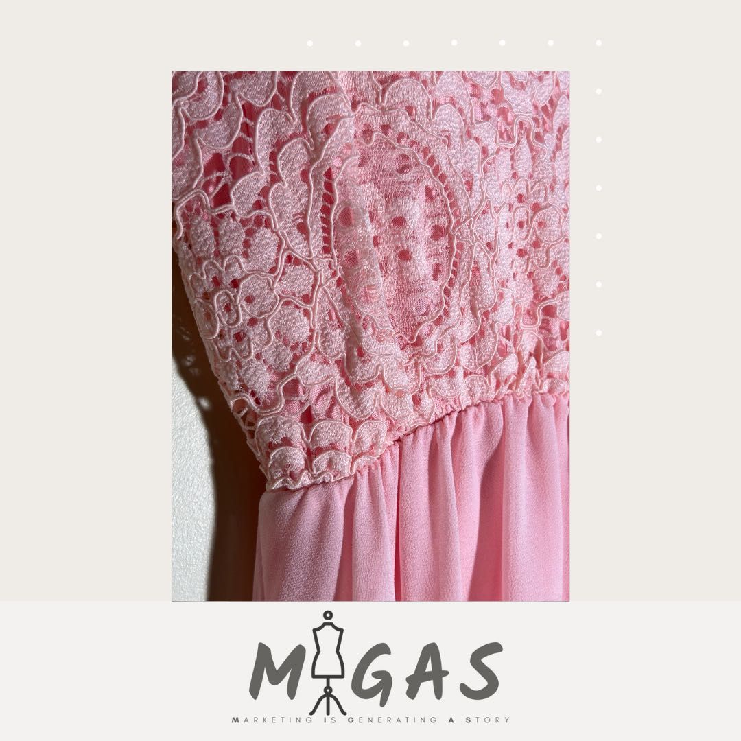 Vestido Rosa Renda