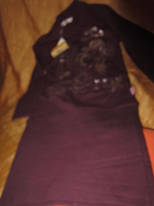 Túnica de menina roxa escura 4, 6 e 8 Anos Vacances Exotiques Maiorist