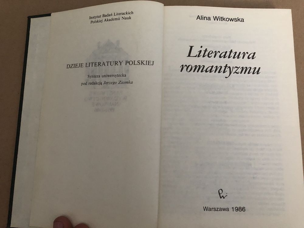 Literatura romantyzmu - Alina Witkowska