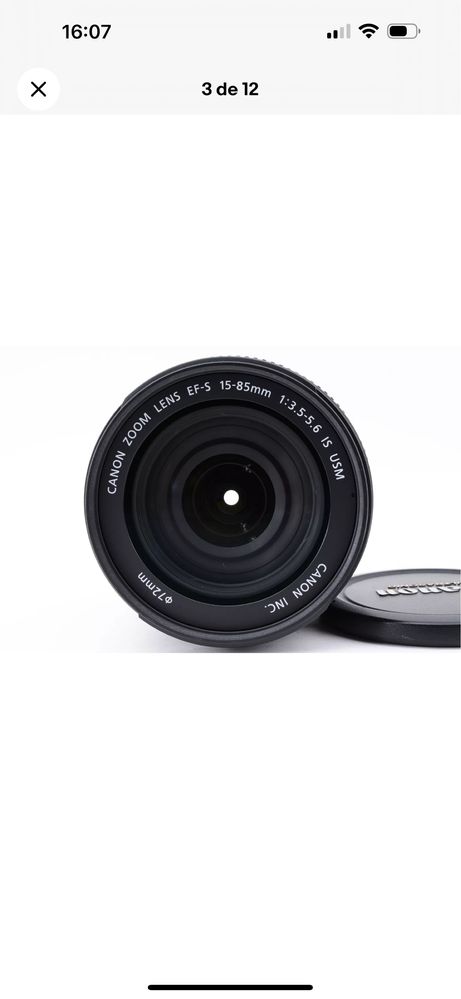 Objetiva Canon zoom lens ef-s 15-85mm