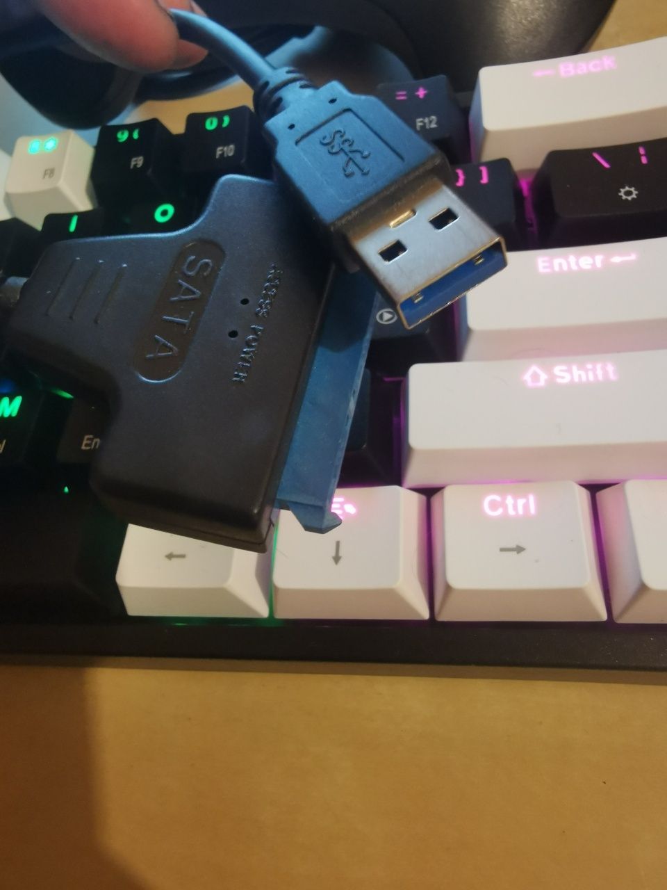 USB 2.0 to SATA 7+15 22 Pin cabo disco memoria