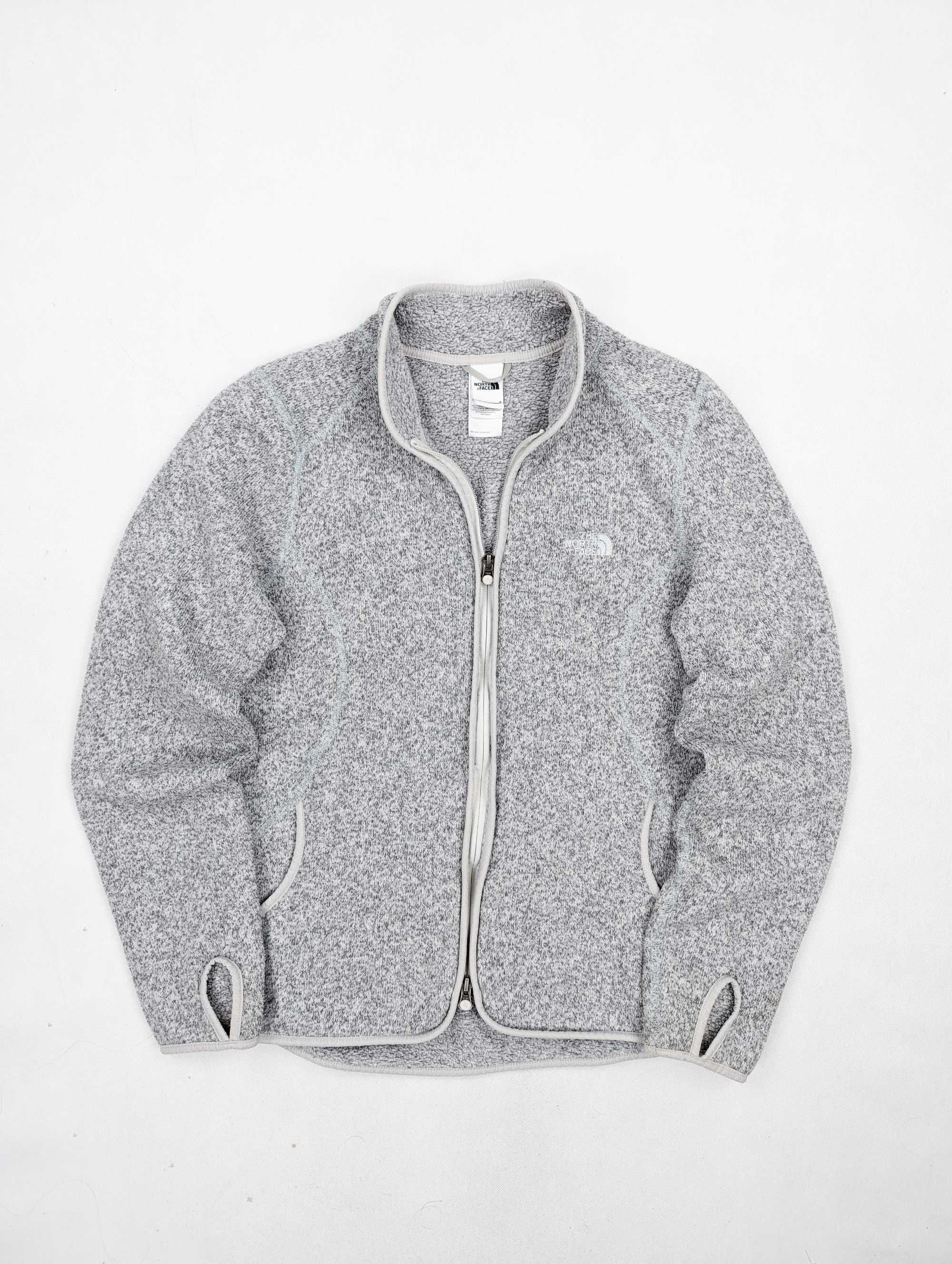 The North Face szara bluza polar gruby L logo