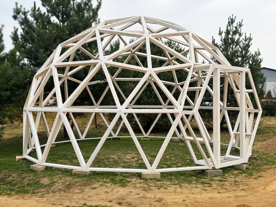 Kopuła geodezyjna 35M2. Szklarnia - Glamping - Namiot.
